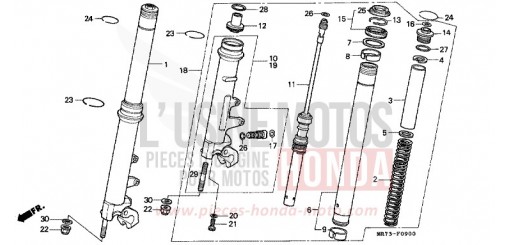 FOURCHETTE AVANT VFR750RK de 1989